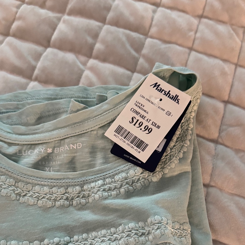Lucky Brand Sage Green Women's Blouse - Picture 3 of 3